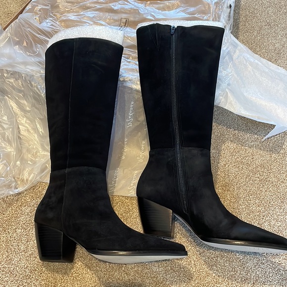 Black suede boots Anthro - Picture 7 of 12